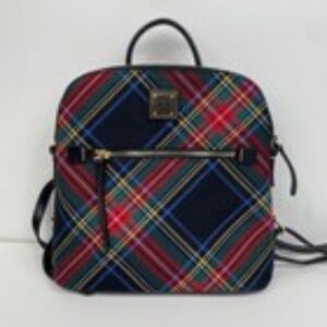 Dooney & Bourke Tartan Plaid Backpack ~ Black